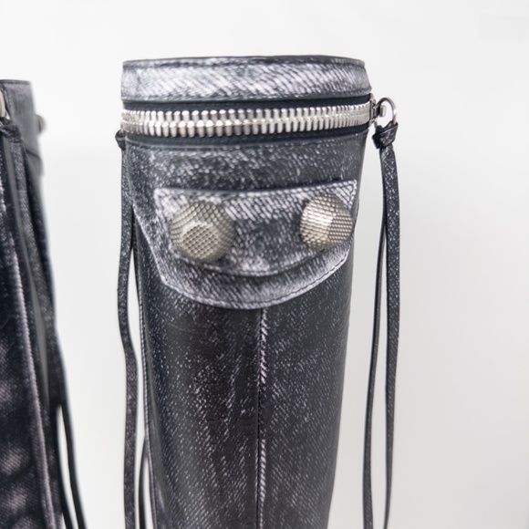 Balenciaga Cagole Denim Black 90mm Size EU 38C US 8 - Picture 5 of 13
